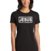 Jesus Is My Strength Women's Black Shirt